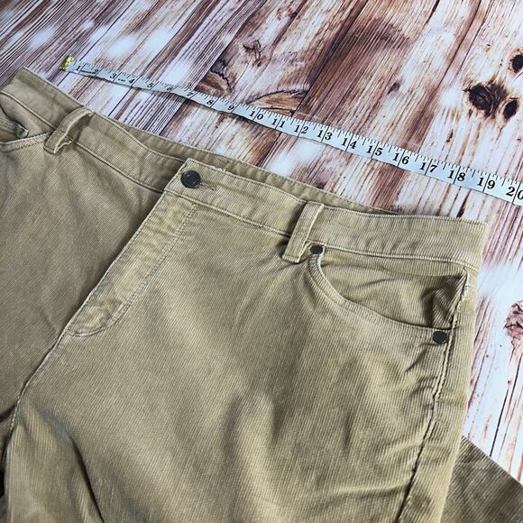 Lands End MID RISE SLIM Sz 18 Tan Corduroy High Rise Pants Slacks Trouser 39x30 - Picture 4 of 12